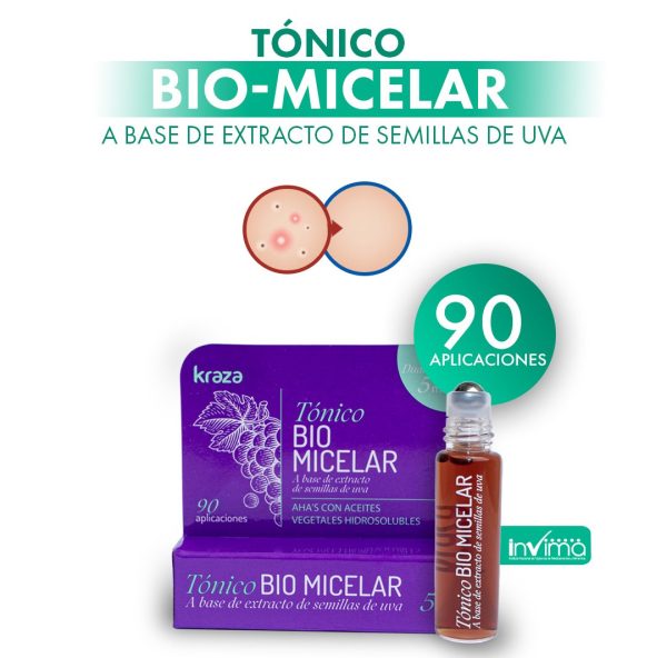 Elixir de Uva Tónico Biomicelar Kraza - ANTI ACNE x 3