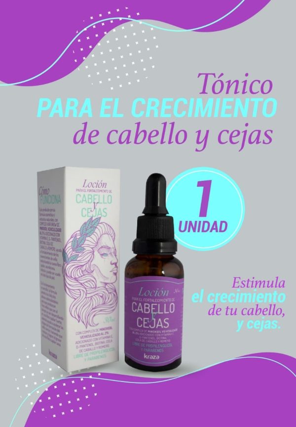 Tónico Minoxidil crecimiento de cabello y cejas Mujer