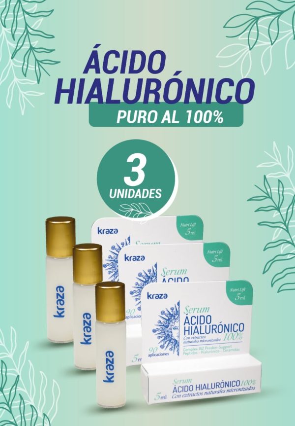 SERUM ÁCIDO HIALURÓNICO AL 100% KRAZA™ x3