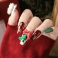 uñas para festividades, de navidad-min
