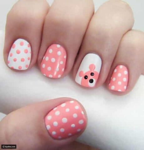 diseño de uñas cortas para niñas