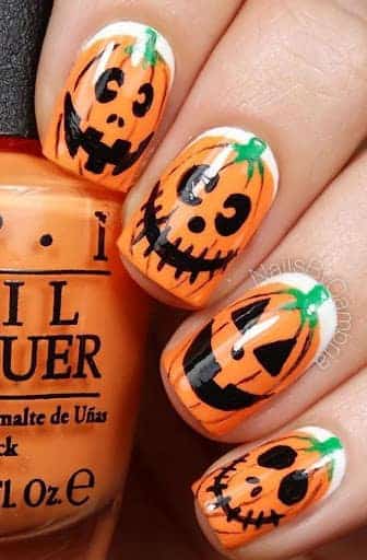 Uñas con calabazas