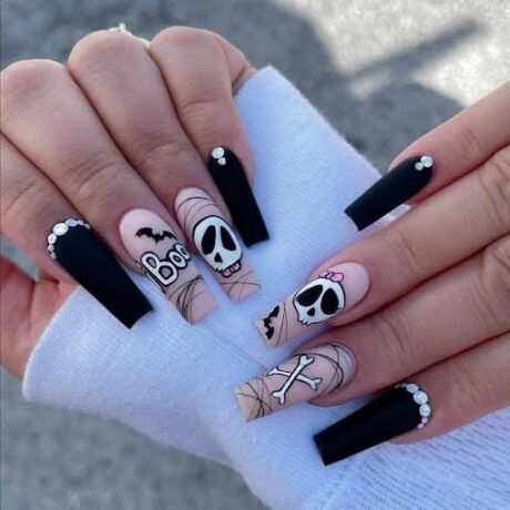 Uñas decoradas de halloween fáciles 2