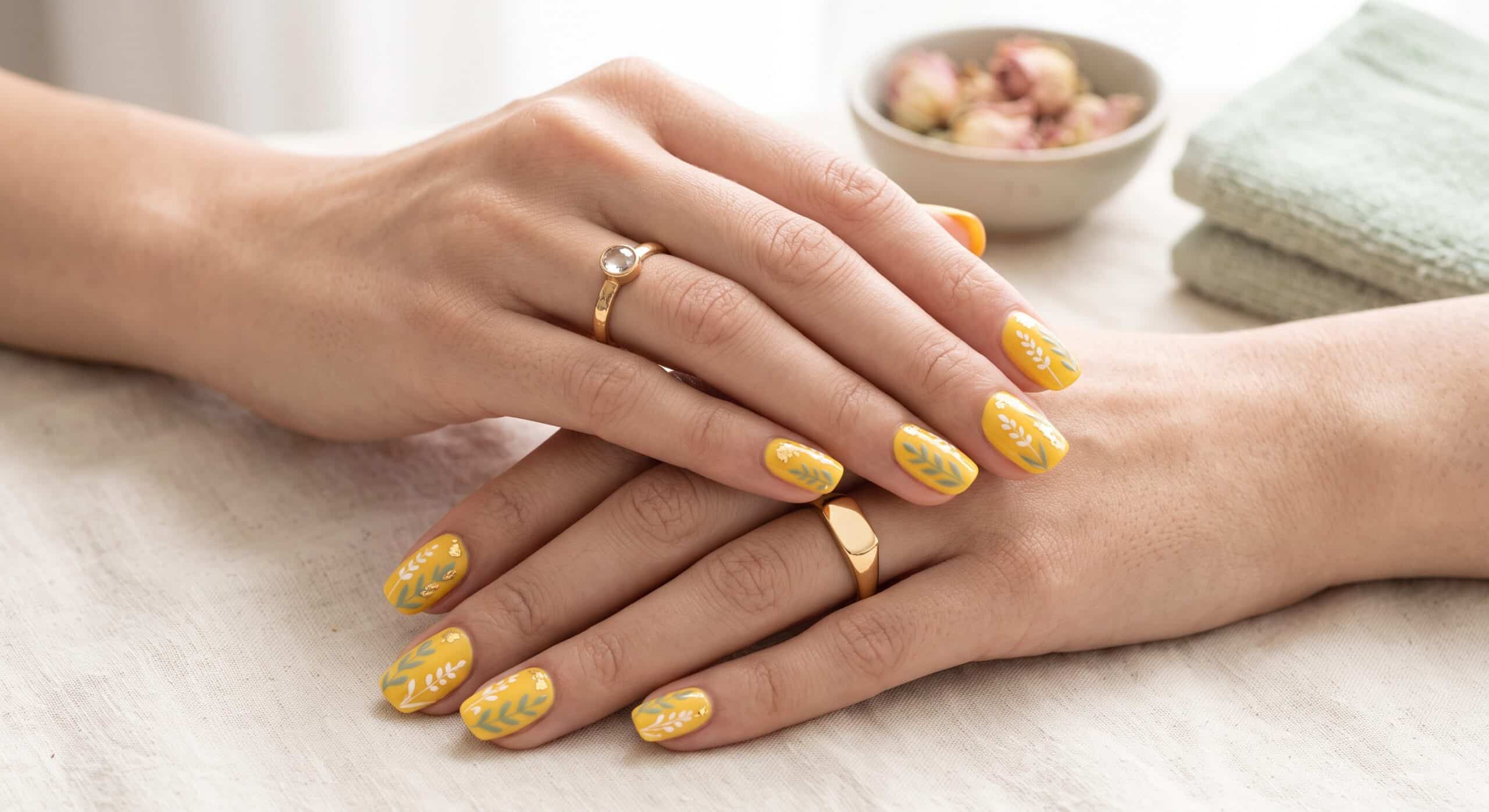 uñas amarillas​​