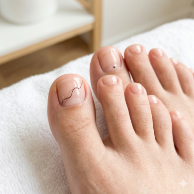 uñas semipermanentes para pies​