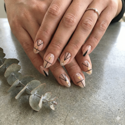 uñas semipermanentes decoradas​
